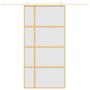 Voir la diapositive 3 : VIDAXL Porte coulissante dore 102,5x205 cm verre ESG depoli aluminium