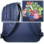 Voir la diapositive 5 : Bagtrotter Bagtrotter - Super Mario - Sac à Dos Scolaire - Marine -  2 Compartiments Zippés - 1 Poche Zippée - 32x16x46cm - Bretelles Matelassées - Dos Matelassé - Matière Polyester - Sac à Dos Scolaire Primaire