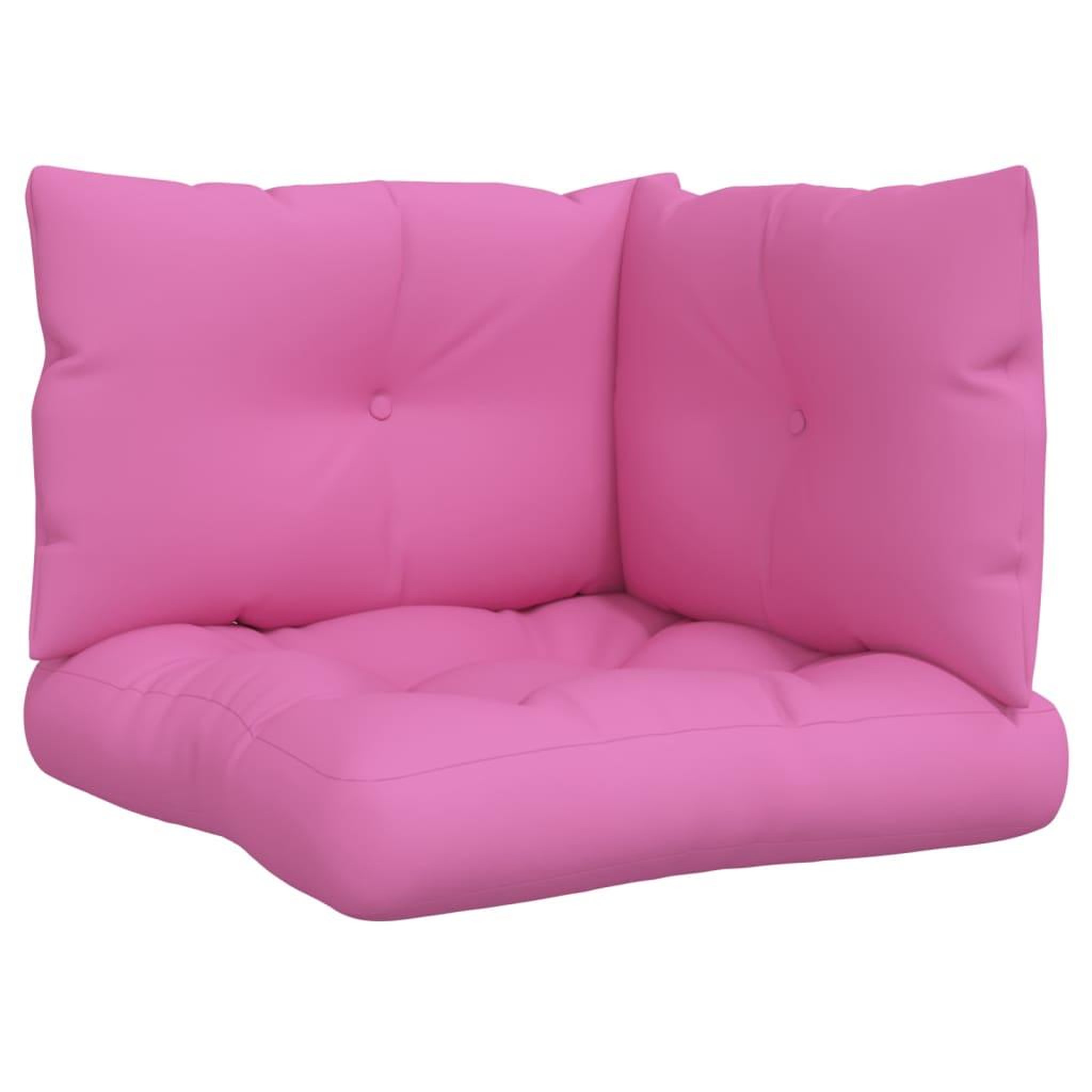 Voir la diapositive 2 : VIDAXL Coussins de palette lot de 3 rose tissu Oxford