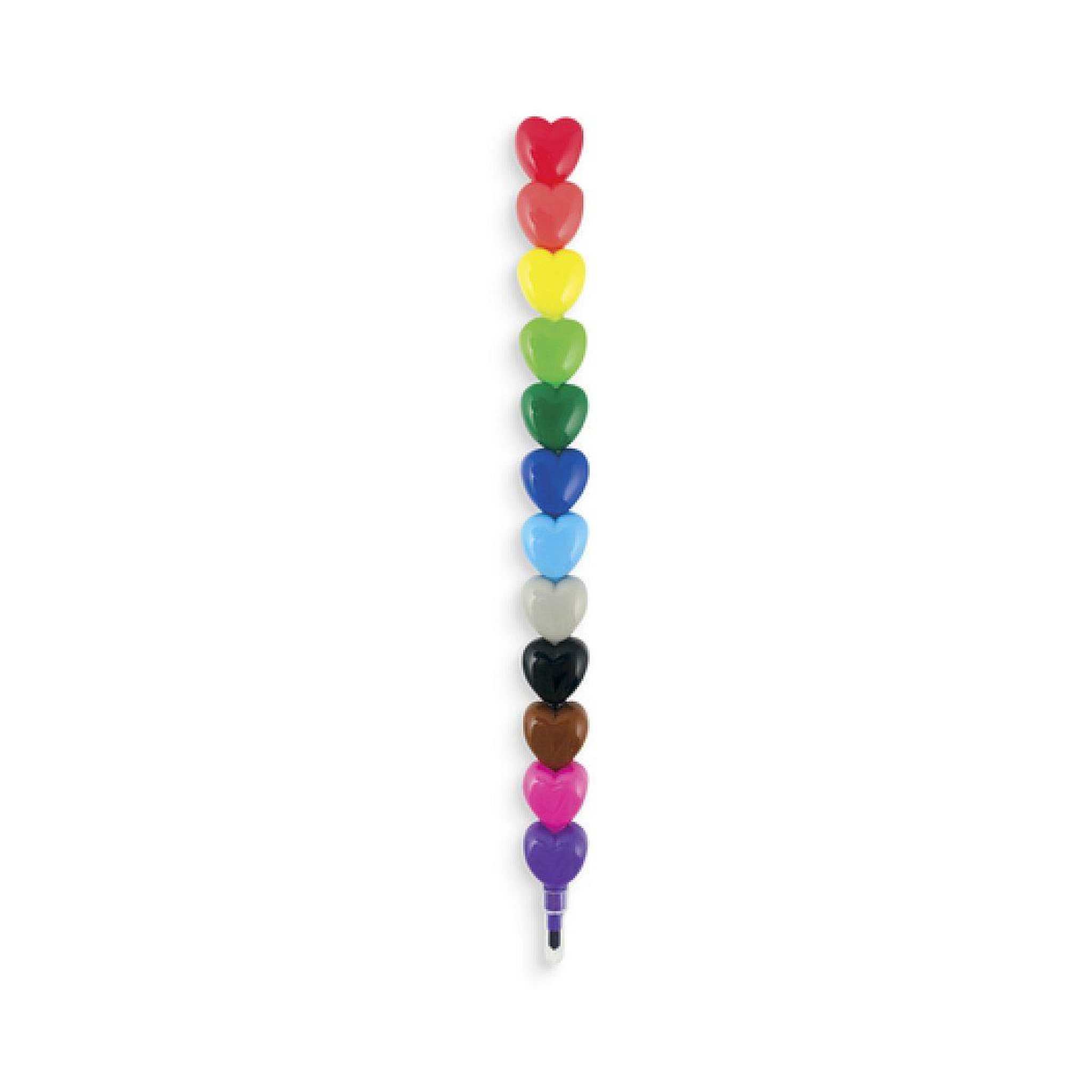 Voir la diapositive 2 : COOLKIDZ PROJECT Crayons empilables - forme de coeurs