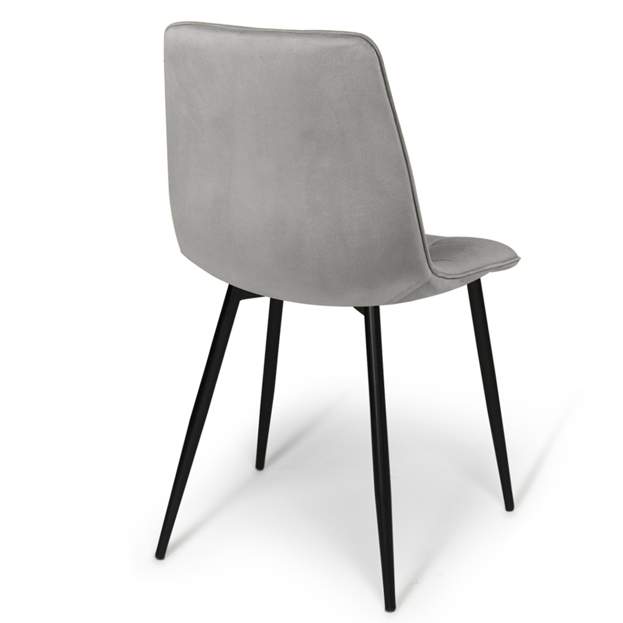 Voir la diapositive 4 : ID MARKET Lot de 6 chaises mila en velours mix color bleu x2, gris foncé x2, gris clair x2