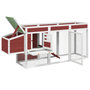 Voir la diapositive 5 : VIDAXL Poulailler moka 204x50x84 cm bois massif de pin
