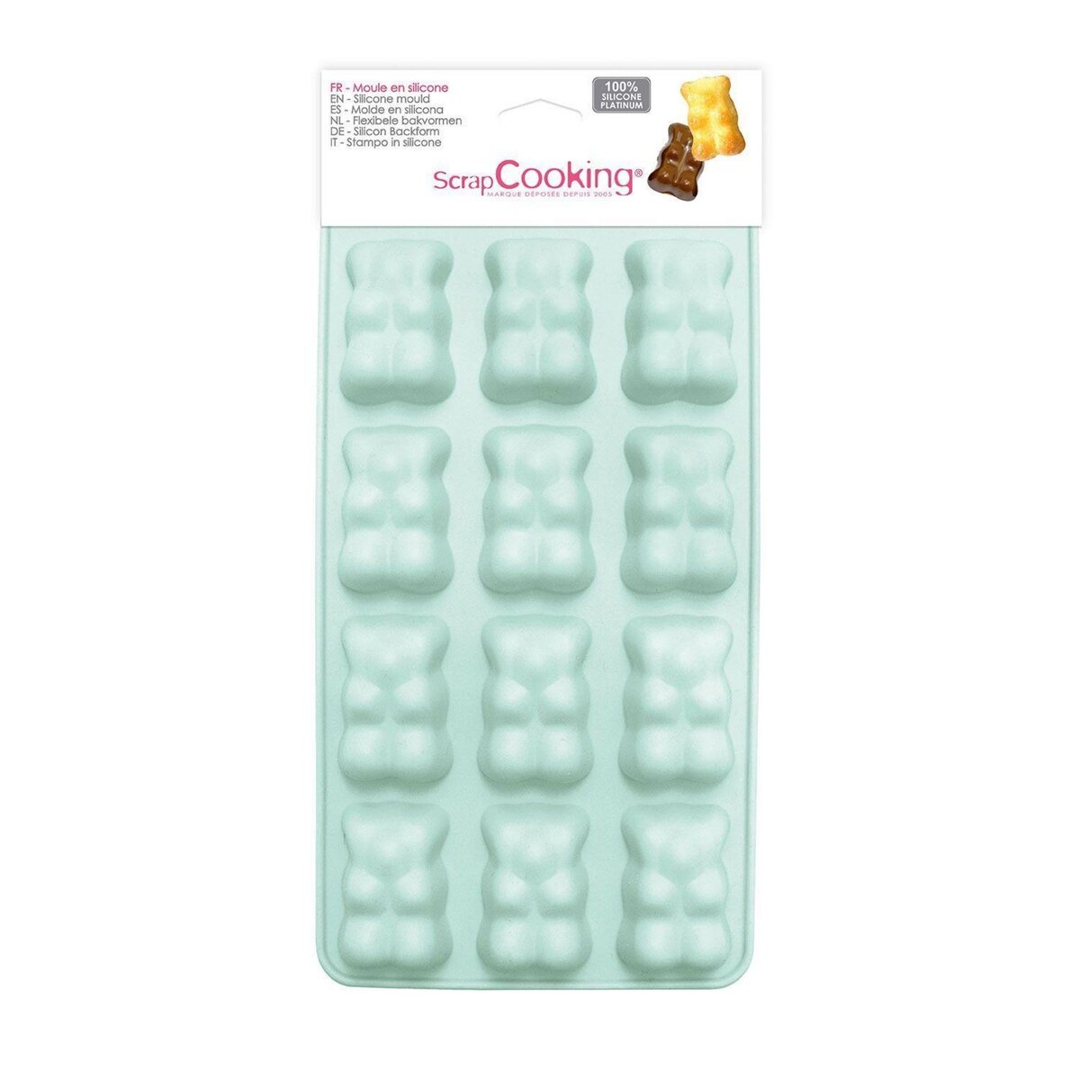 SCRAPCOOKING 2 moules en silicone oursons guimauve-chocolat