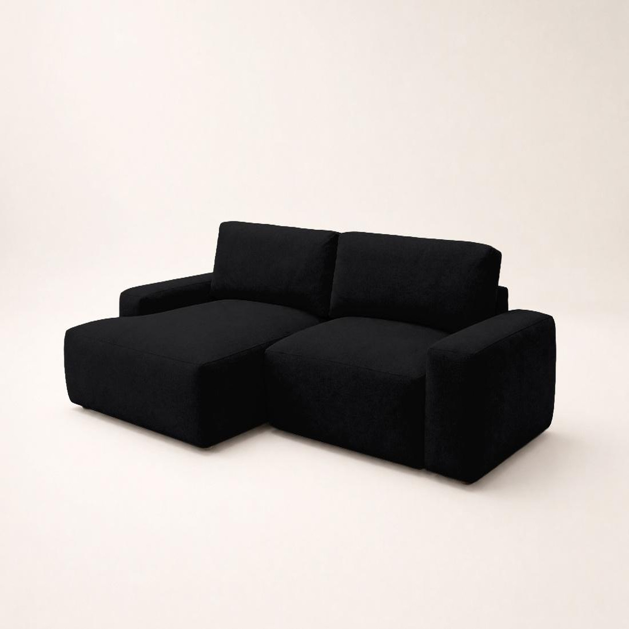 Voir la diapositive 3 : BEST MOBILIER Tama - canapé d'angle gauche 4 places convertible avec coffre en tissu