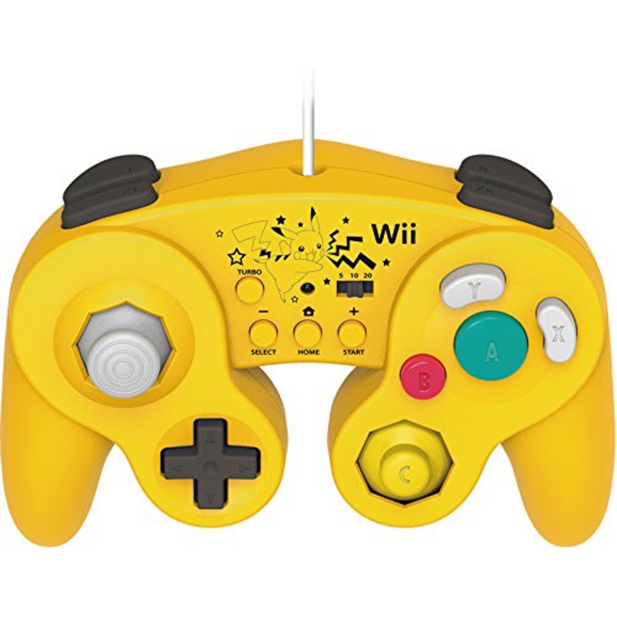 Manette De Combat Pokémon Pikachu Hori Pour Wii U - Jaune - Très Bon État (Occasion)