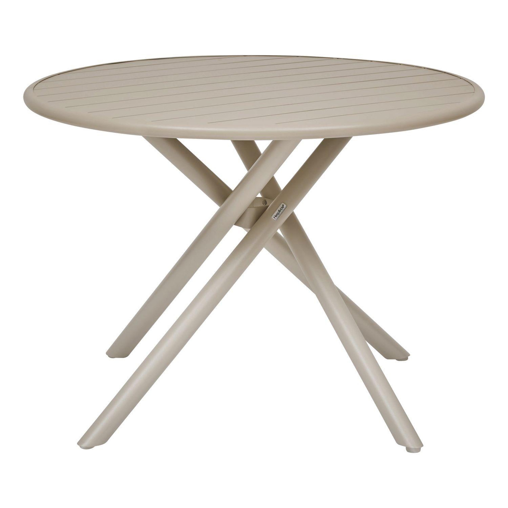 Voir la diapositive 1 : HESPERIDE Table de jardin ronde en aluminium 4 places NEBULLIA