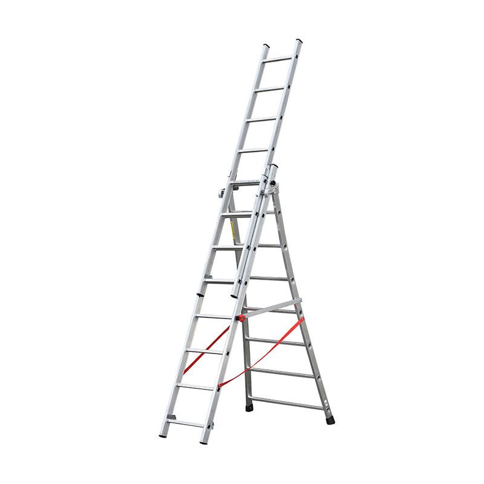 HAILO Echelle transformable pro 3 plans 3x8 échelons 4,8m/5,7m en aluminium Hailo Pro