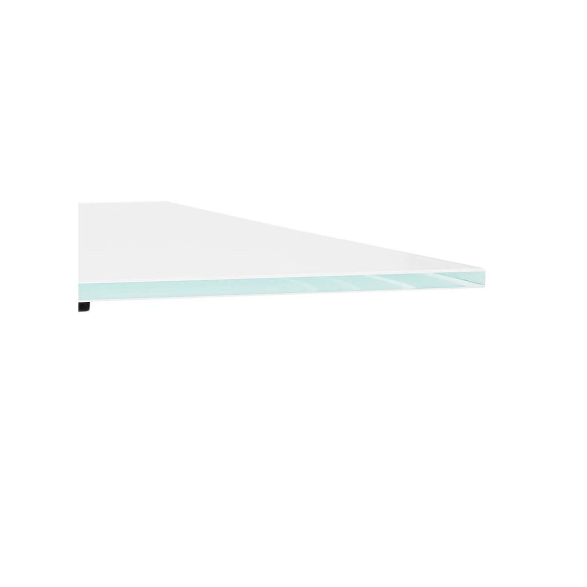 Paris Prix Table Design en Verre  Trinidad  160cm Blanc