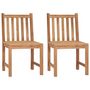 Voir la diapositive 3 : VIDAXL Chaises de jardin lot de 2 avec coussins Bois de teck massif