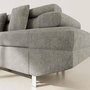 Voir la diapositive 4 : BEST MOBILIER Margaux - canapé d'angle gauche 5 places convertible avec coffre et têtières réglables en velours texturé