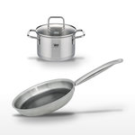 ELO Lot Poêle 24cm Elo Relief Solution & Faitout 12cm Elo Citrin