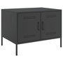 Voir la diapositive 2 : VIDAXL Table basse noir 68x50x50,5 cm acier