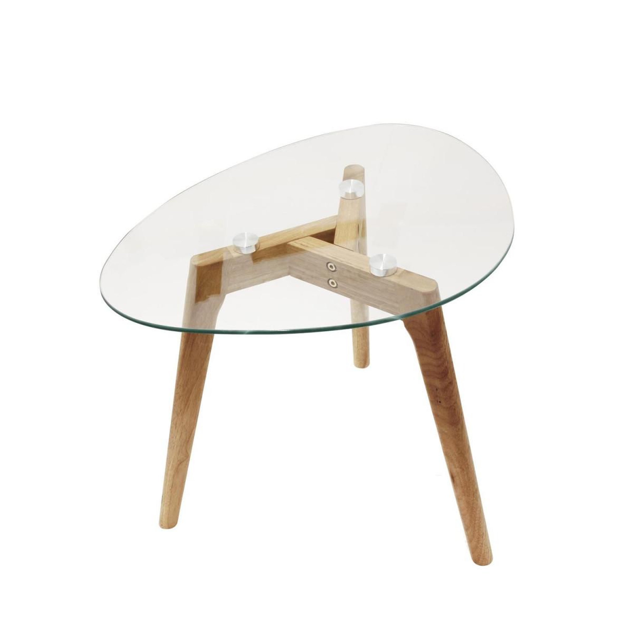 Voir la diapositive 5 : The Home Deco Factory Lot de 2 Tables Gigognes  Trempé  60cm Transparent