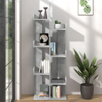 VIDAXL Bibliotheque Gris beton 48x25,5x140 cm Bois d'ingenierie