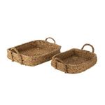 Paris Prix Lot de 2 Plateaux Paniers  Jacinthe  50cm Naturel