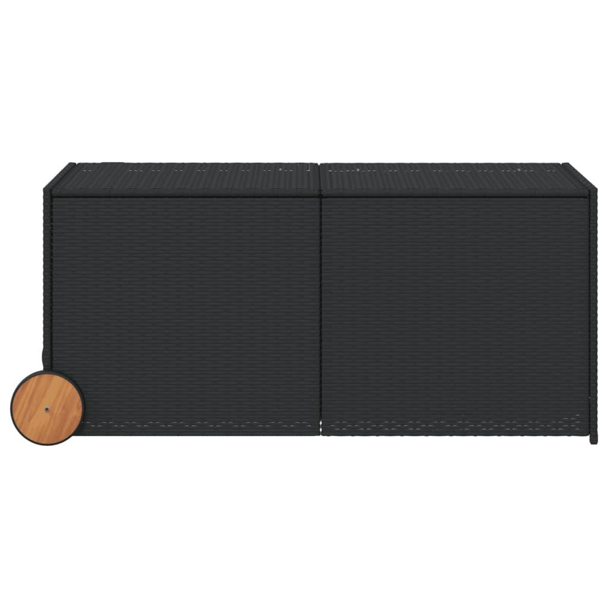 Voir la diapositive 4 : VIDAXL Boîte de rangement de jardin et roues noir 283L resine tressee