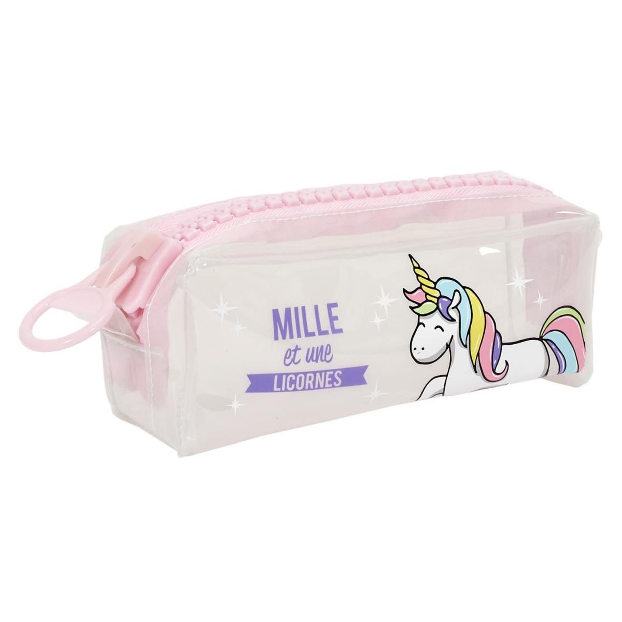 Voir la diapositive 2 : Jeux 2 momes Trousse Design  Licorne  21cm Transparent