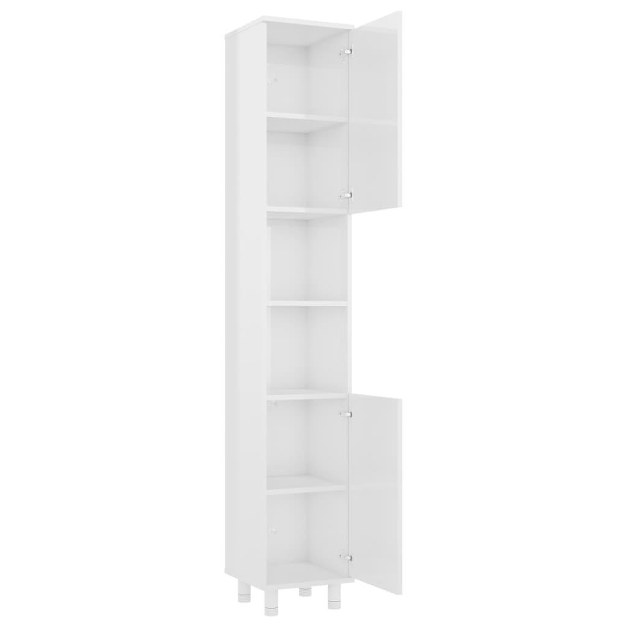 Voir la diapositive 4 : VIDAXL Armoire de salle de bain Blanc brillant Bois d'ingenierie