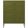 Voir la diapositive 3 : VIDAXL Commode Vert olive 80x35x101,5 cm Acier