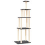 Voir la diapositive 2 : VIDAXL Arbre a chat avec griffoirs en sisal gris fonce 183 cm
