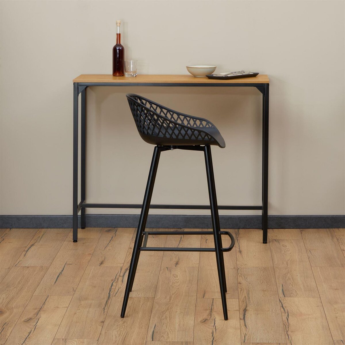 IDIMEX Lot de 2 tabourets de bar IREK, en plastique