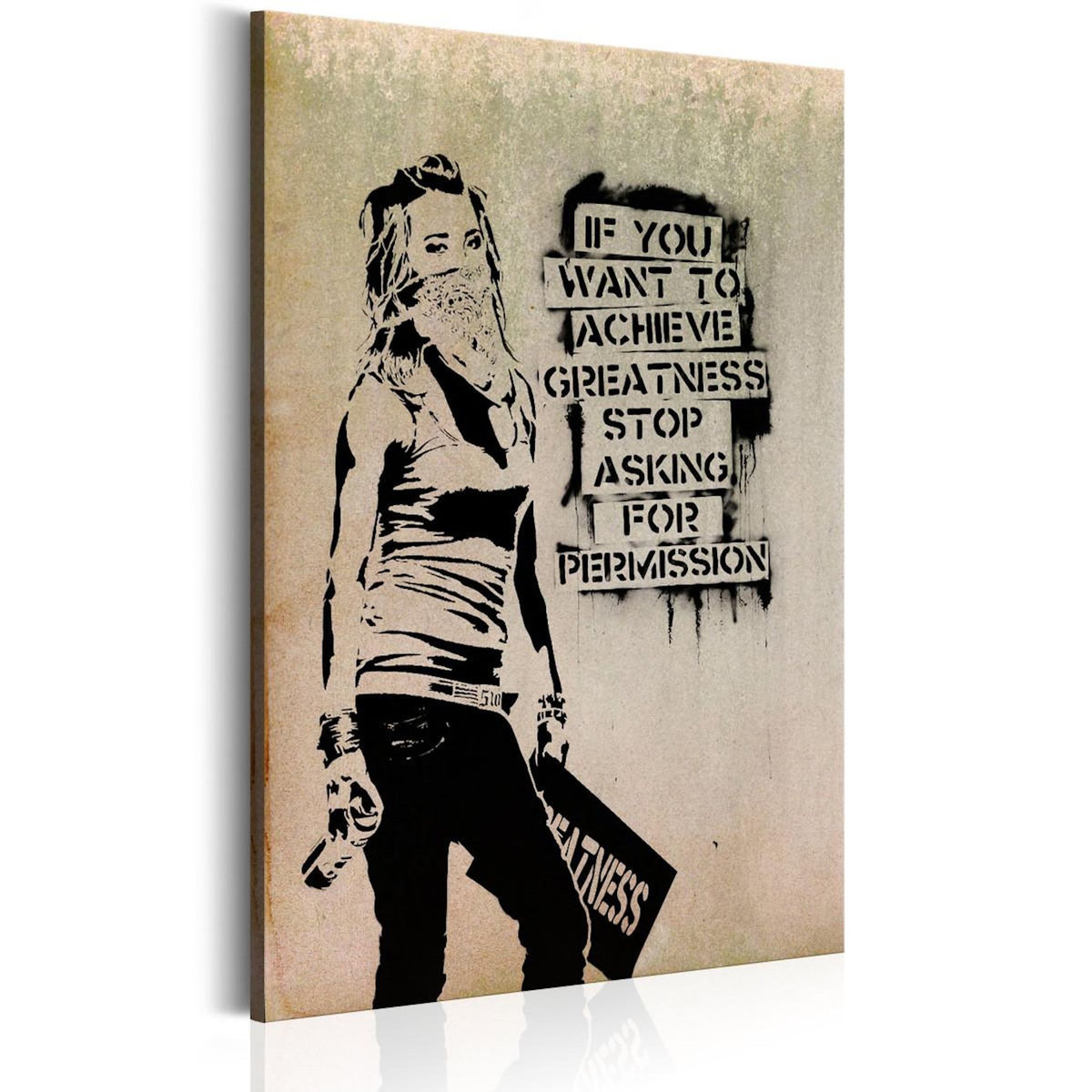 Paris Prix Tableau Imprimé  Graffiti Slogan - Banksy