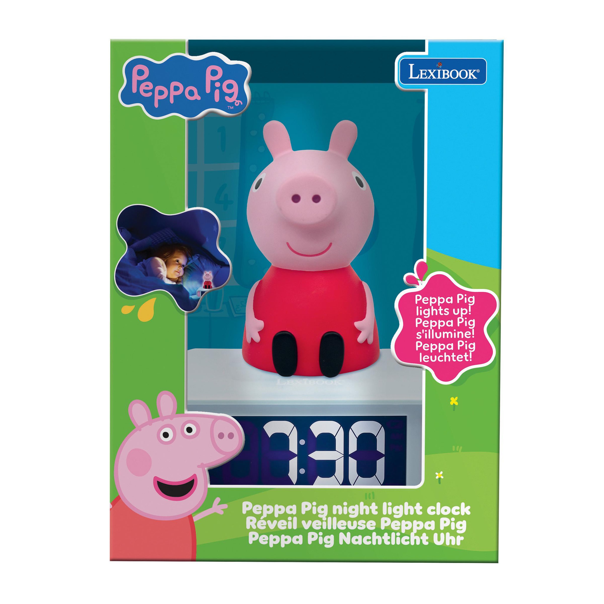 Voir la diapositive 3 : Lexibook Réveil avec veilleuse Peppa Pig en 3D
