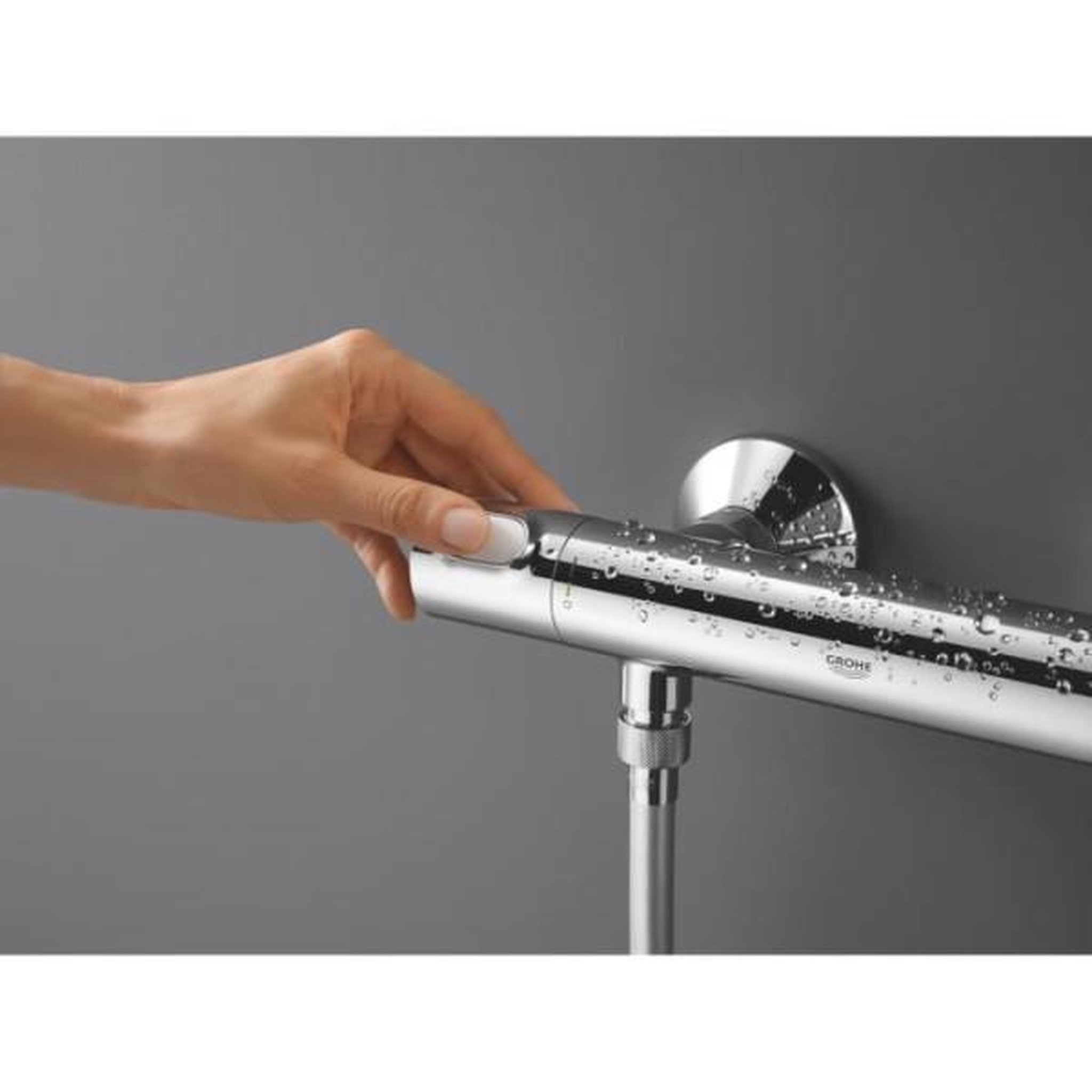 Voir la diapositive 4 : Grohe Mitigeur thermostatique douche grohe precision flow - montage mural - protection anti-brûlure - chromé