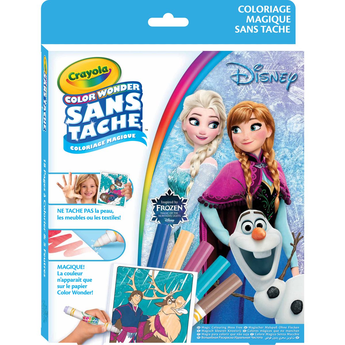 Crayola - Kit de coloriage magique color wonder sans tâche - La reine des neiges 2
