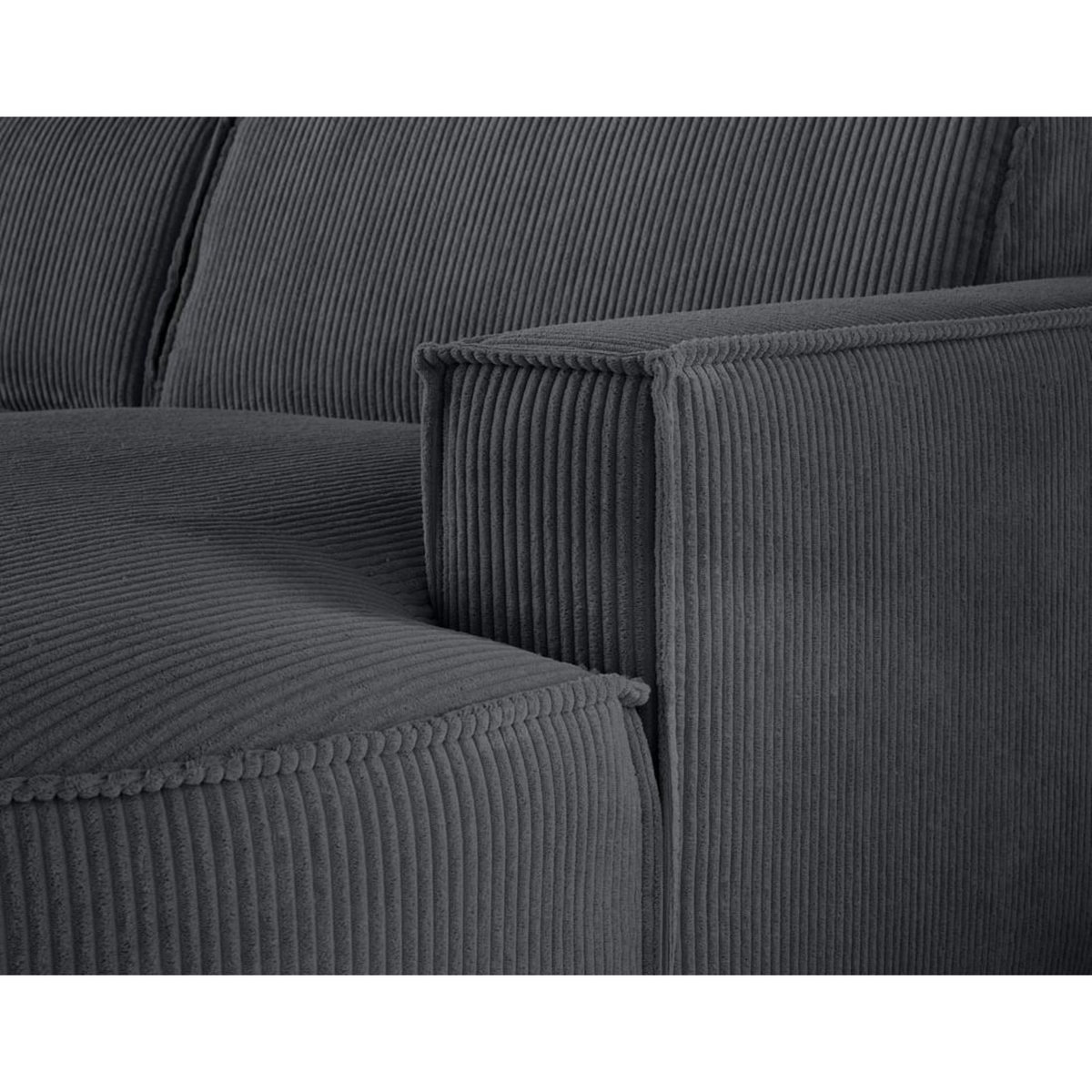 LISA DESIGN Spiaggia - canapé panoramique d'angle gauche - 7 places - en velours côtelé