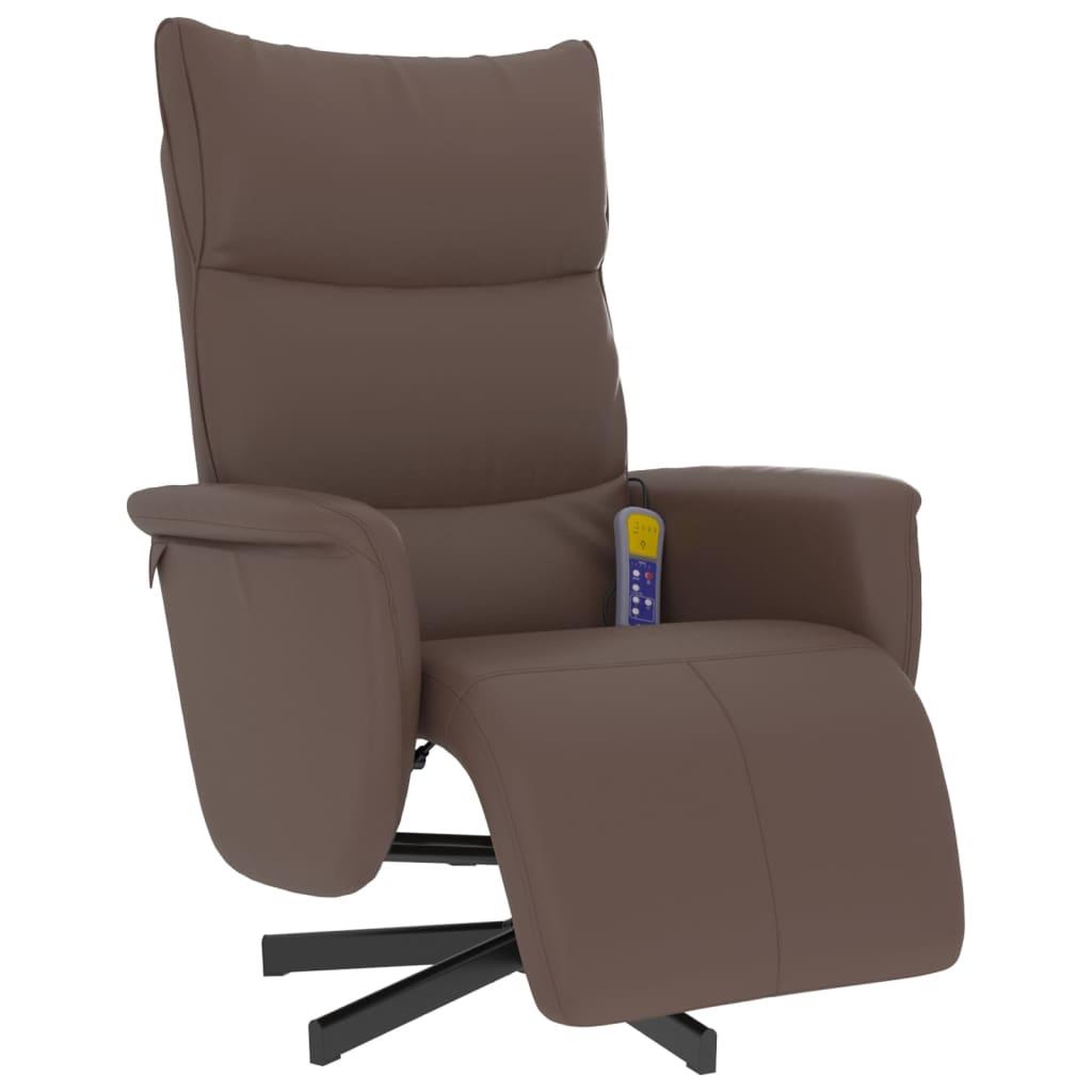 Voir la diapositive 2 : VIDAXL Fauteuil inclinable de massage repose-pieds marron similicuir