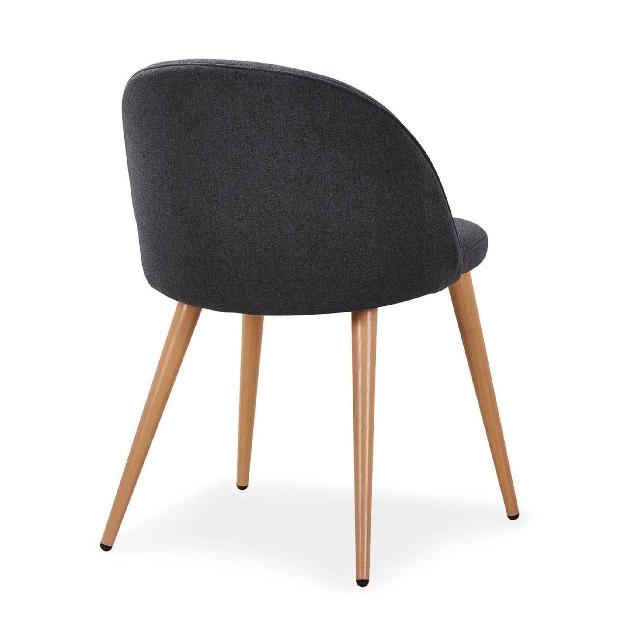 Voir la diapositive 3 : Paris Prix Lot de 6 chaises scandinaves tissu  morro  78cm gris foncé