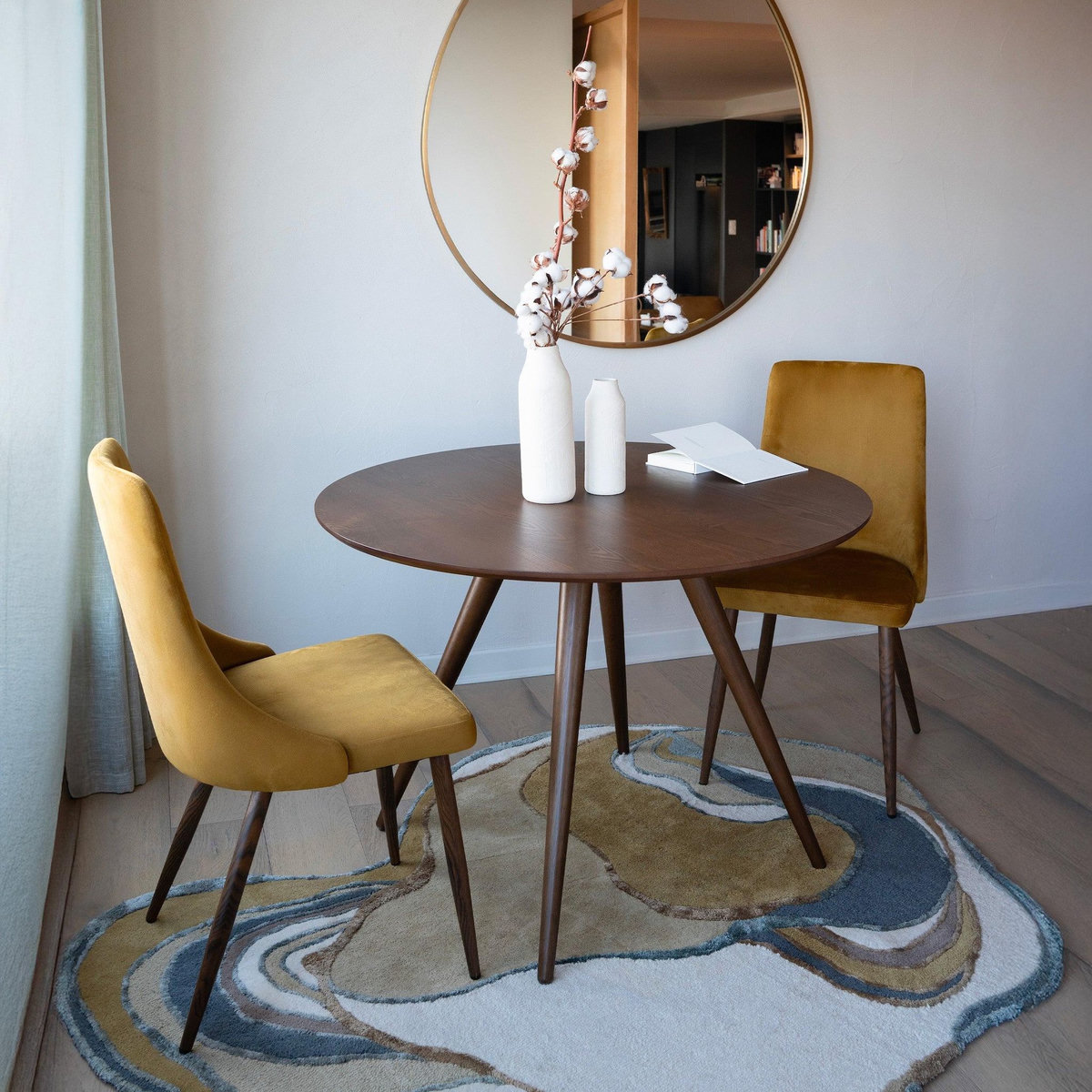 Rendez vous déco Table ronde 4 personnes en bois clair naturel D105 cm - Liwa