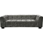 Habitat et Jardin Canapé droit design en tissu chenille 3 places  Foch - Gris