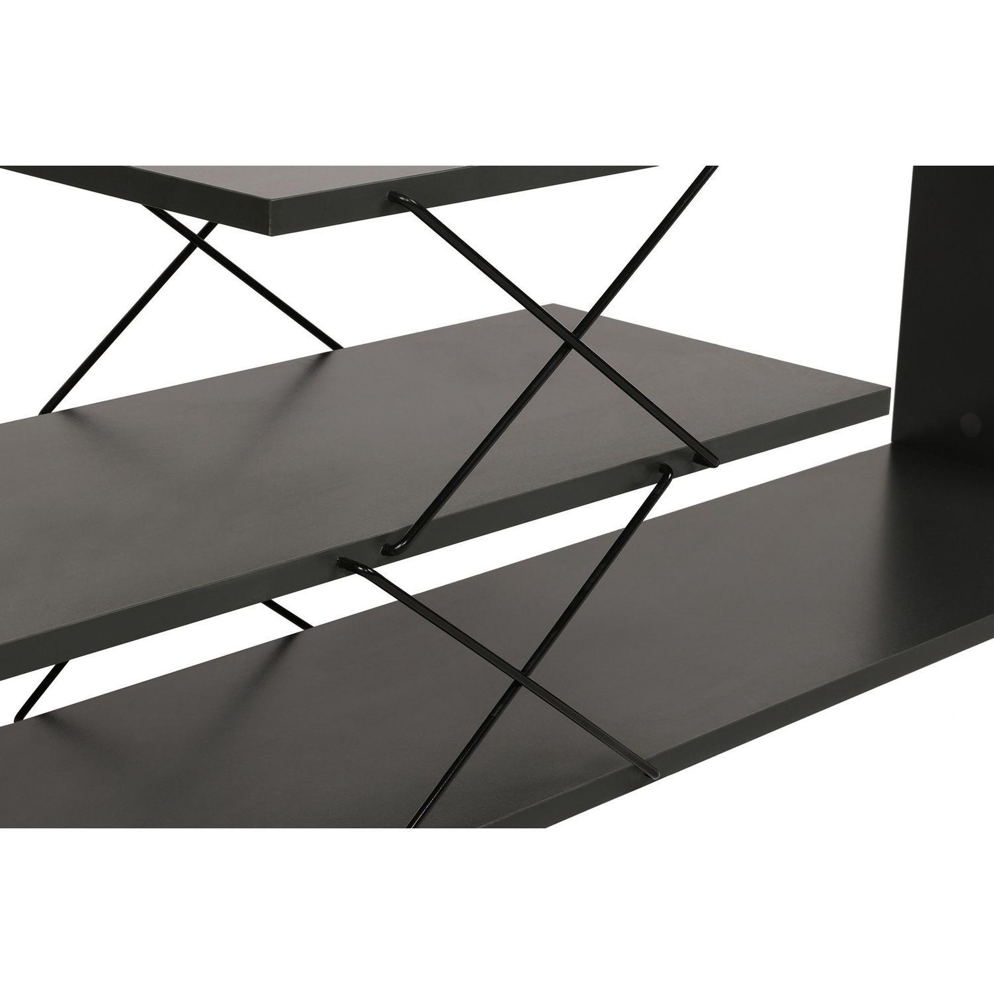 Voir la diapositive 4 : TOILINUX Meuble tv en bois mathis - gris anthracite