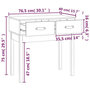 Voir la diapositive 6 : VIDAXL Table console Blanc 76,5x40x75 cm Bois massif de pin