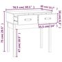 Voir la diapositive 6 : VIDAXL Table console Blanc 76,5x40x75 cm Bois massif de pin