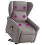 Voir la diapositive 1 : VIDAXL Fauteuil inclinable de massage Taupe Tissu