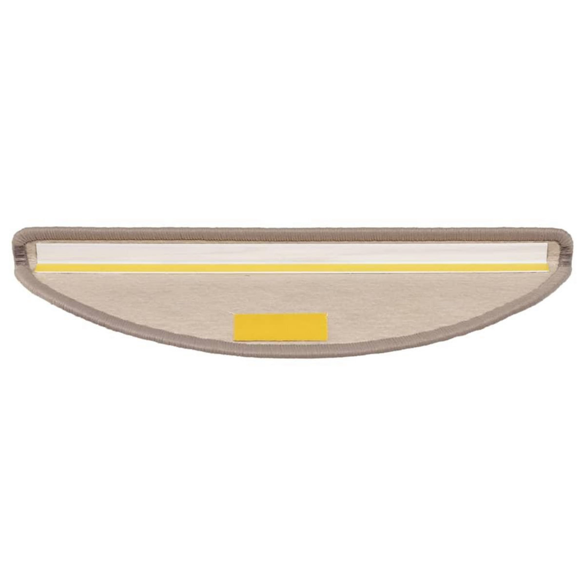 VIDAXL Tapis d'escalier autocollants 15 pcs 56x17x3 cm Beige fonce