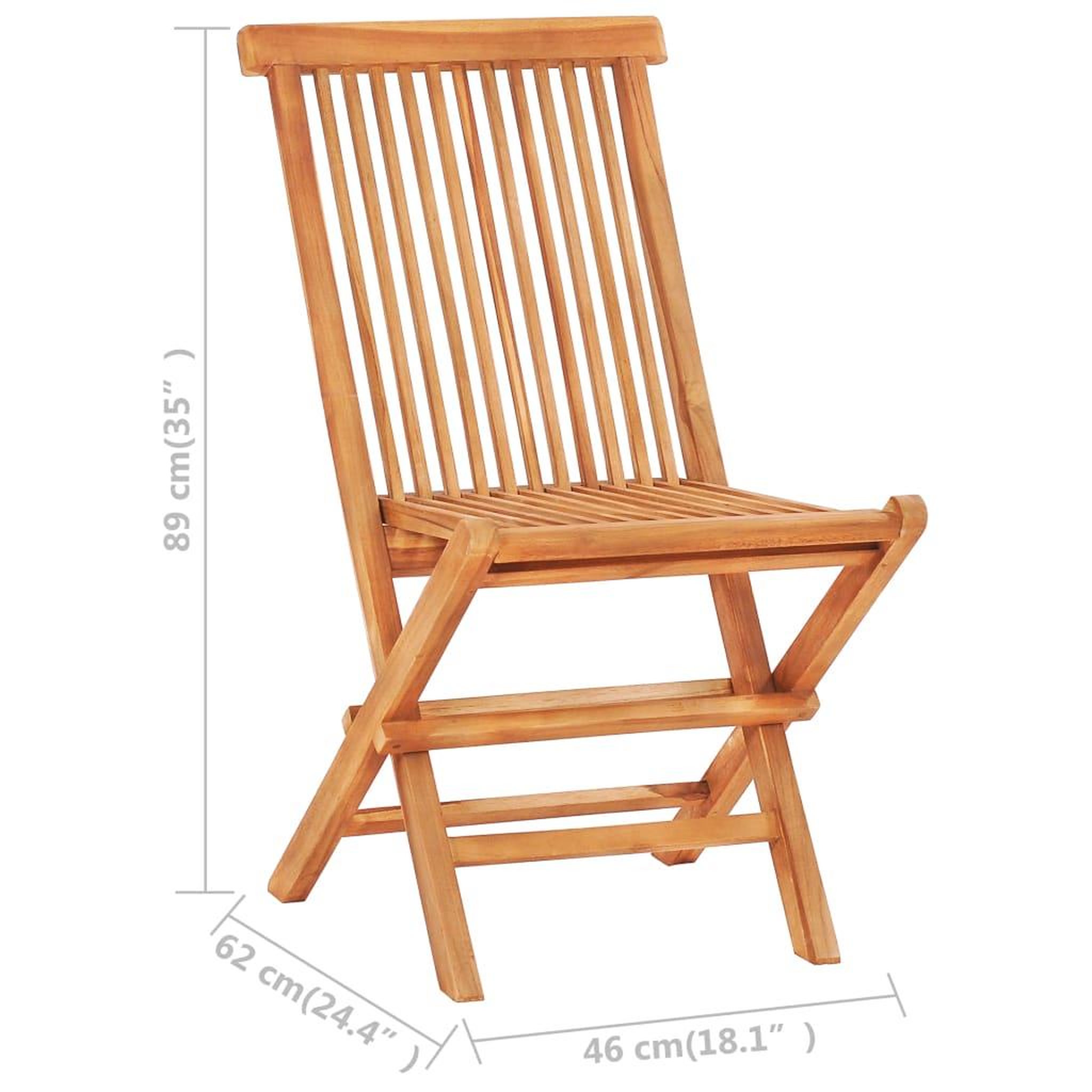 Voir la diapositive 6 : VIDAXL Ensemble de bistro pliable 3 pcs bois de teck solide
