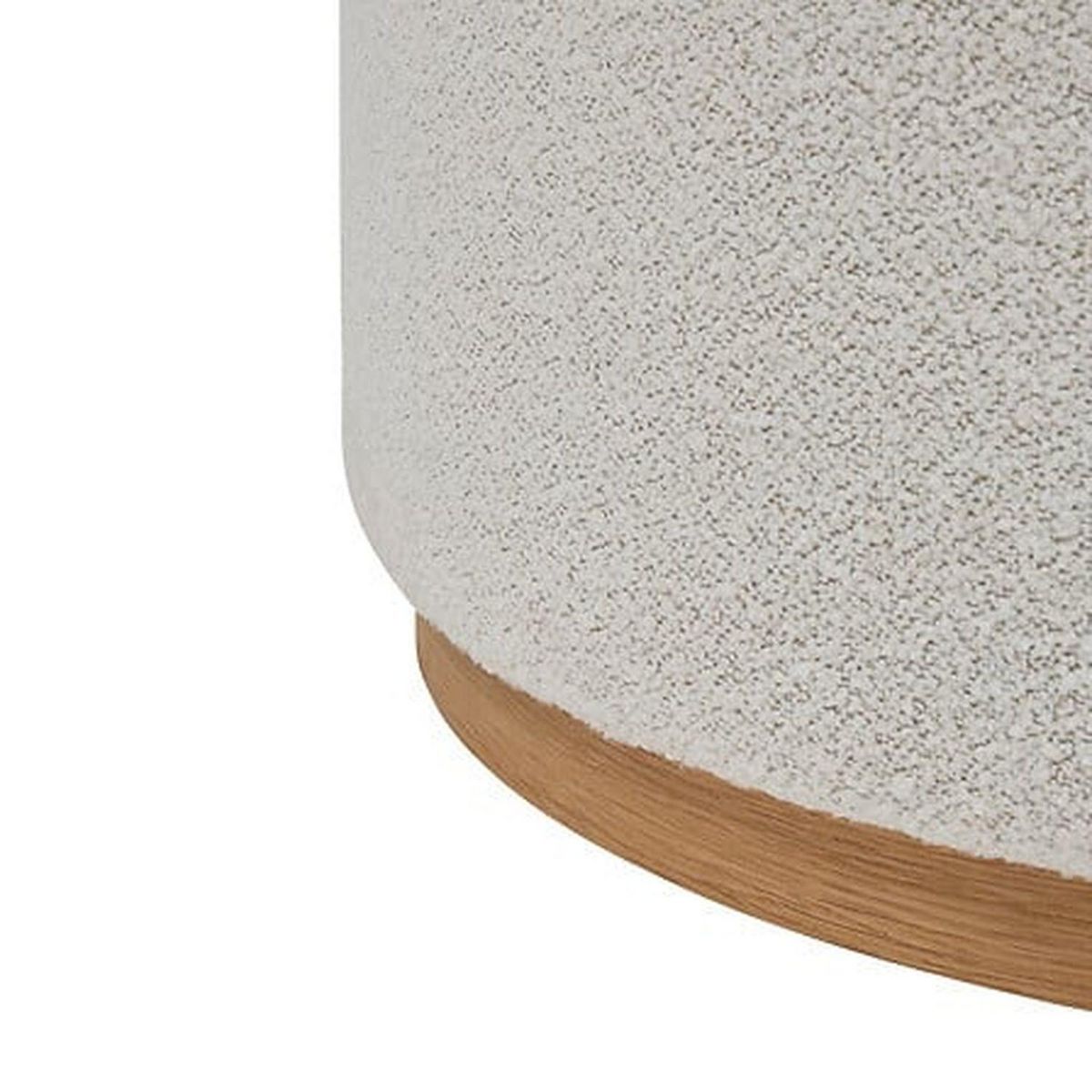 ATMOSPHERA Pouf XL en bouclette NESKY - Blanc