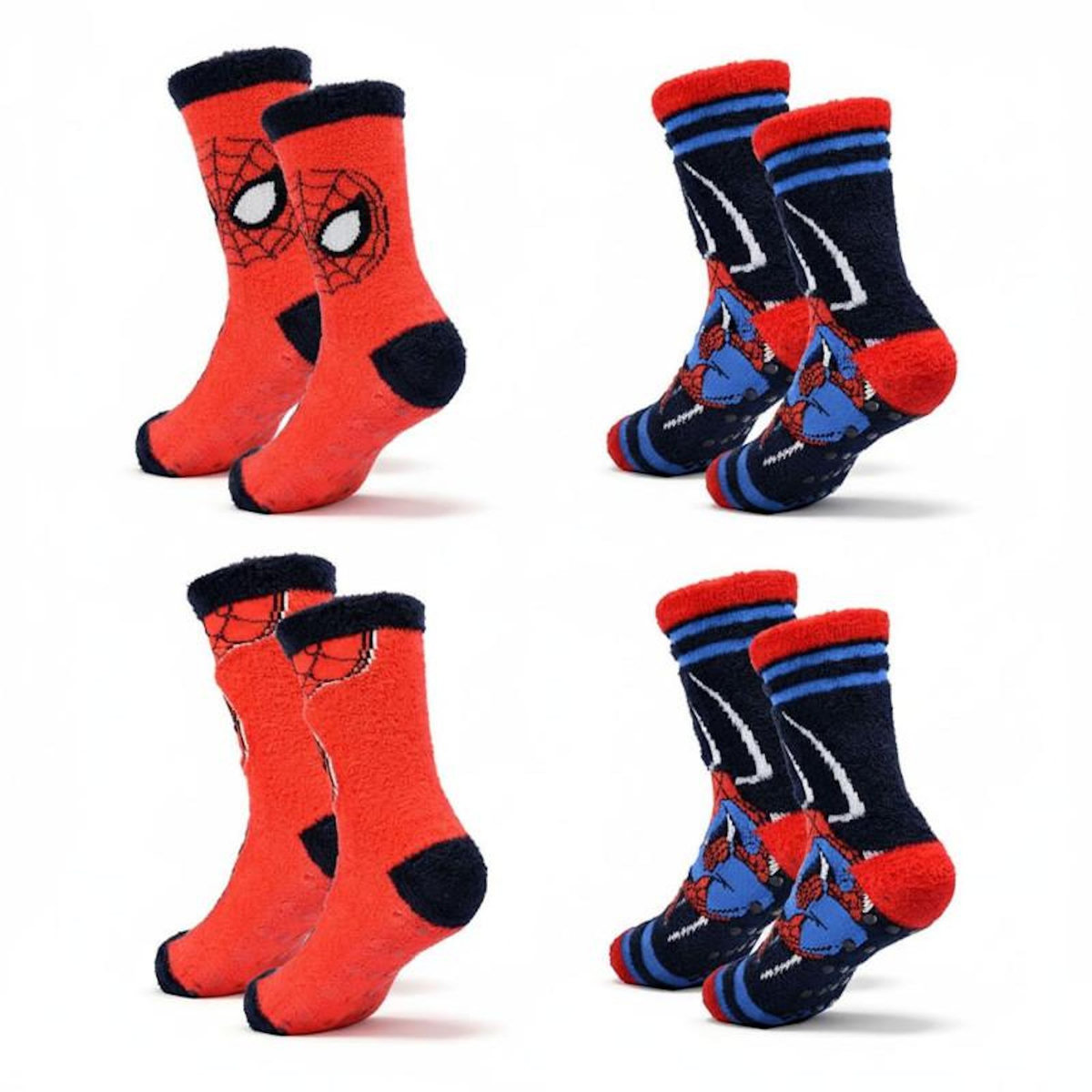 Marvel Pack de Chaussettes Antidérapantes Enfant MARVEL SPIDER-MAN (Lot de 4)