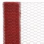 Voir la diapositive 3 : VIDAXL Grillage Acier avec revetement en PVC 25x1,2 m Rouge