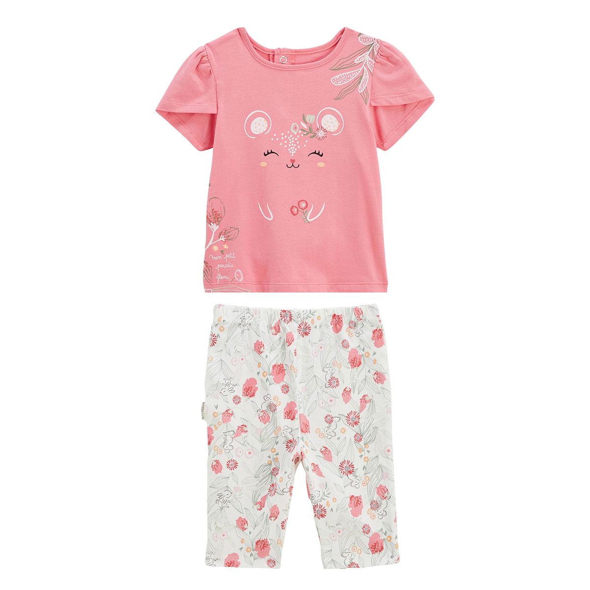 Voir la diapositive 1 : PETIT BEGUIN Pyjama court enfant 2 pièces anaelle
