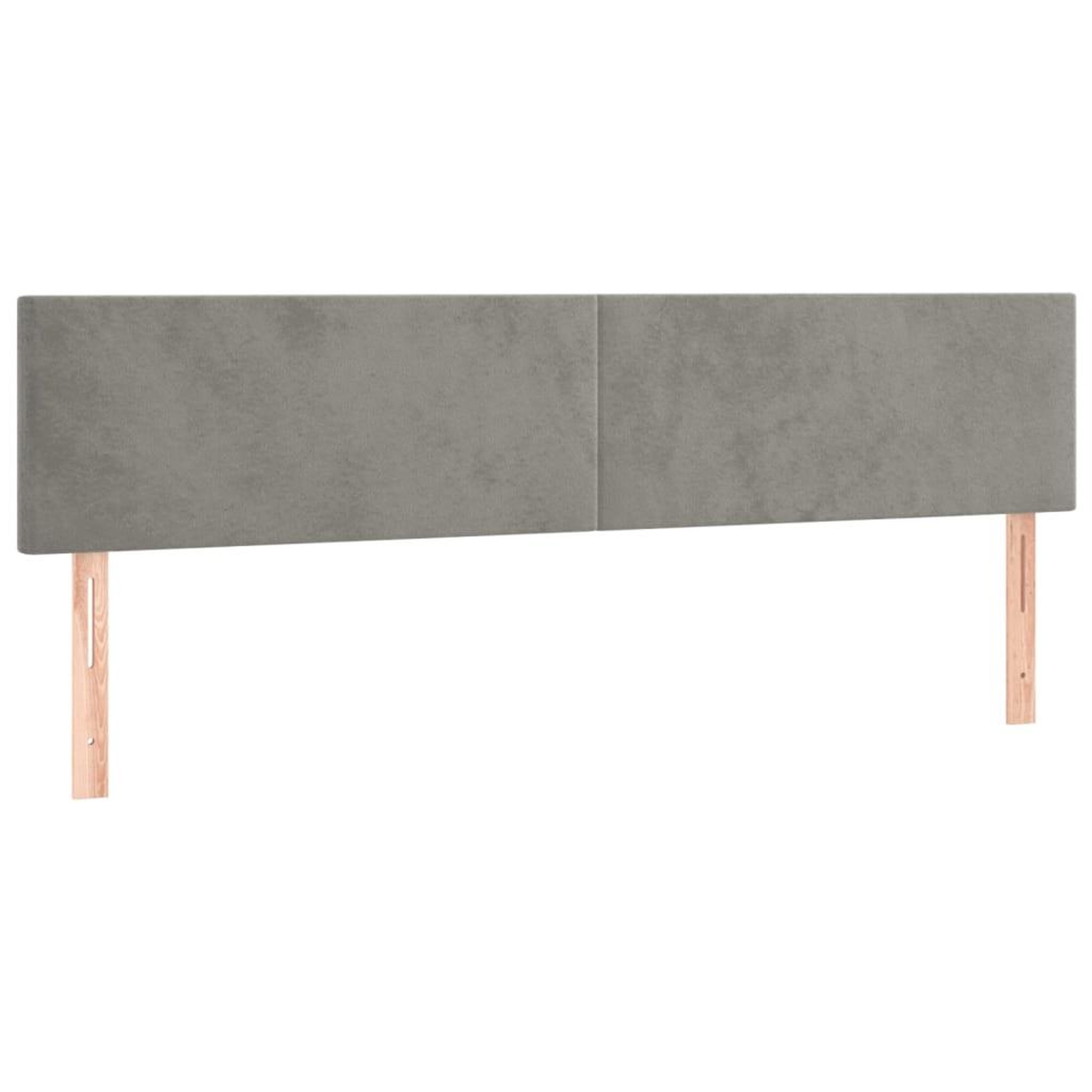 Voir la diapositive 4 : VIDAXL Tete de lit a LED Gris clair 160x5x78/88 cm Velours