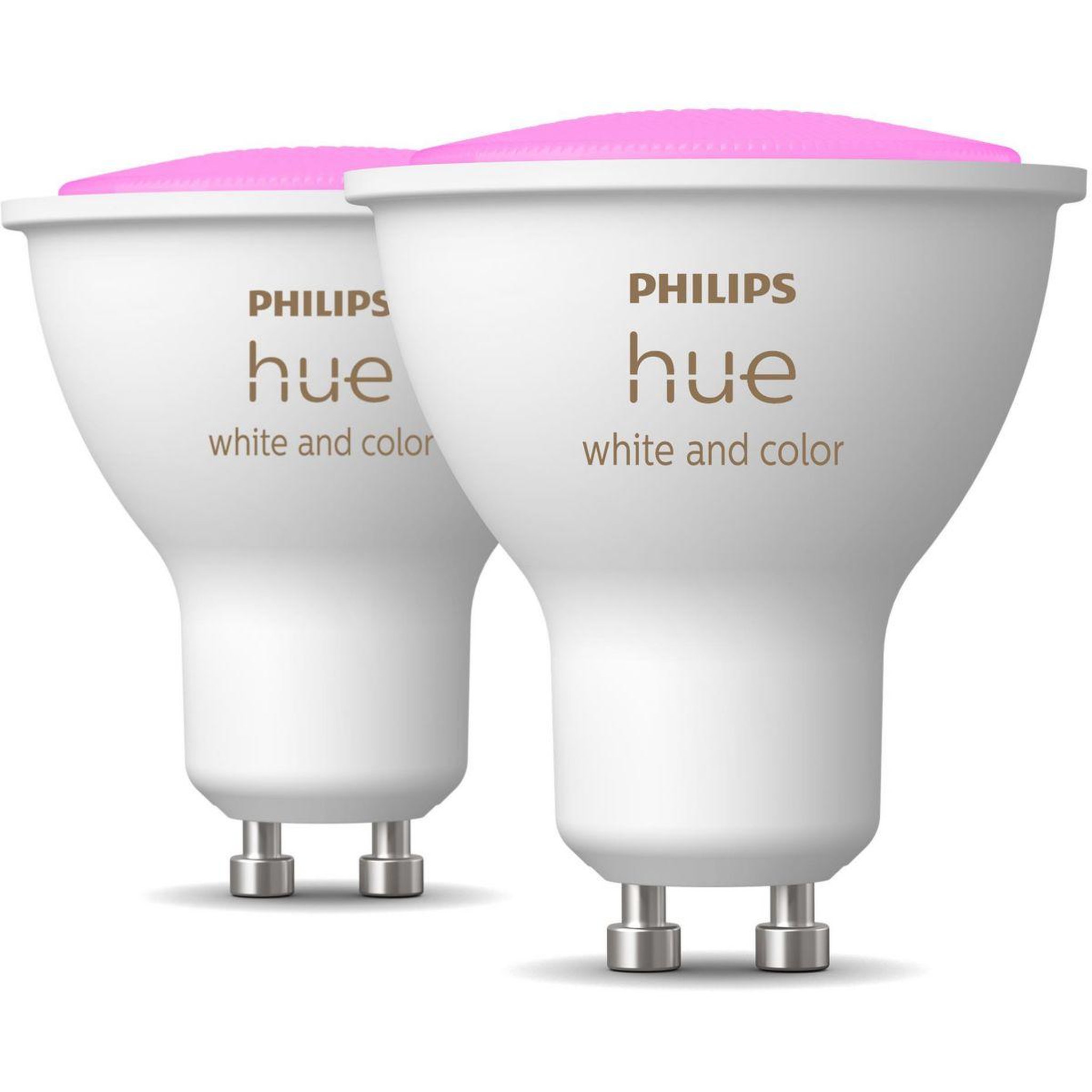 Voir la diapositive 4 : Philips Ampoule LED connectée HUE W&C GU10 5.7W x2