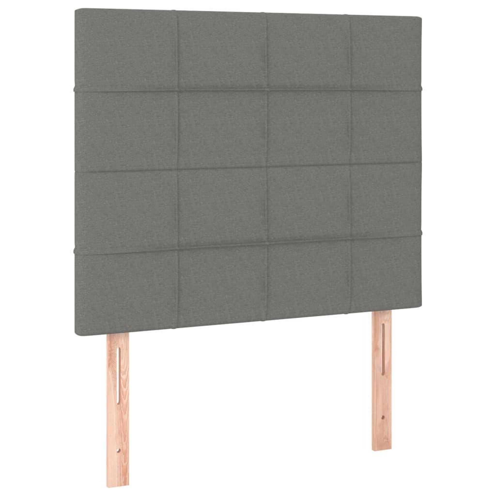 Voir la diapositive 2 : VIDAXL Tetes de lit 2 pcs Gris fonce 100x5x78/88 cm Tissu