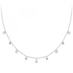 SC CRYSTAL Collier par SC Crystal orné d'un véritable diamant blanc et de Zirconium