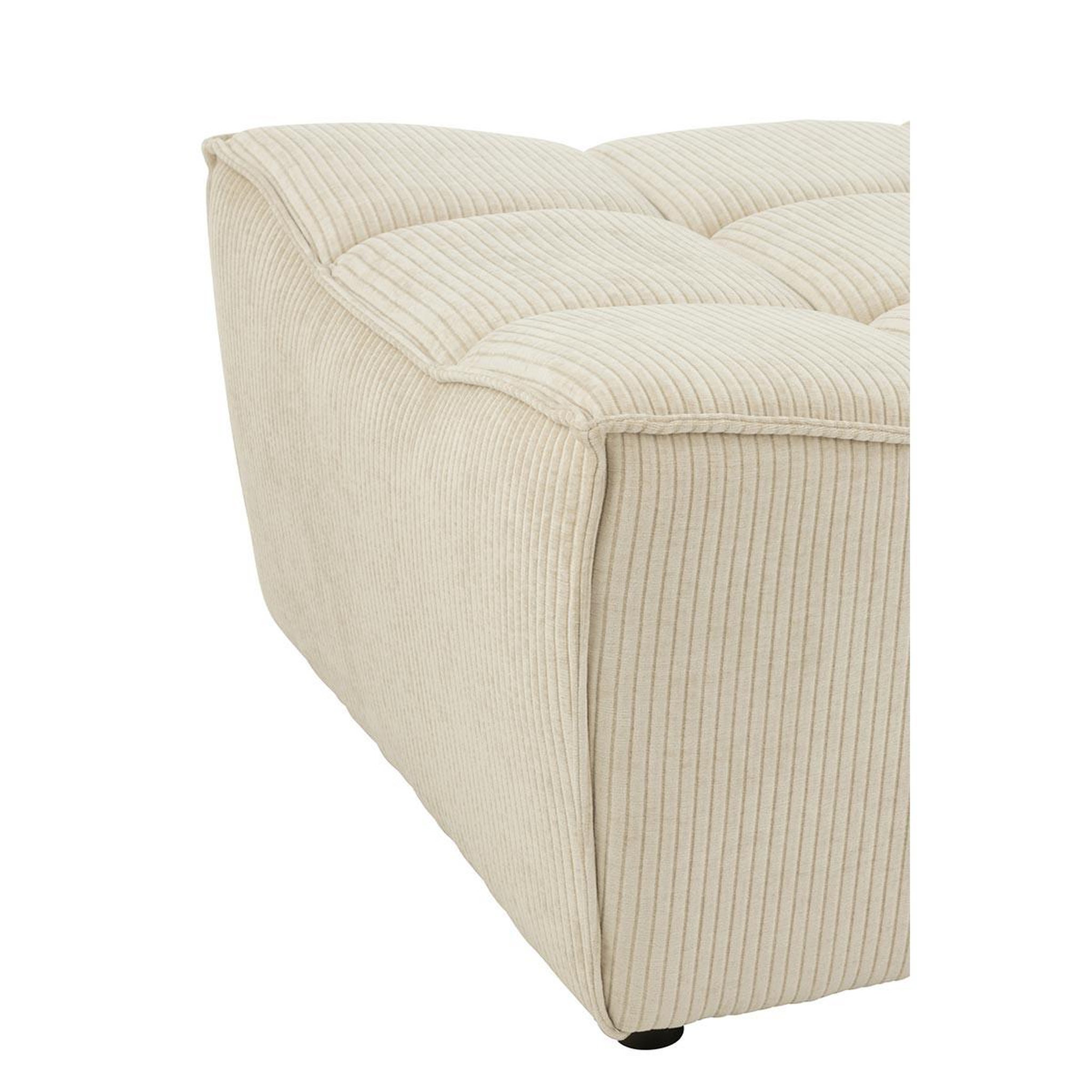 Voir la diapositive 5 : J-LINE Pouf matelassé  grid  92cm beige