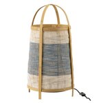 Paris Prix Lampe à Poser en Bambou  Jean  60cm Bleu